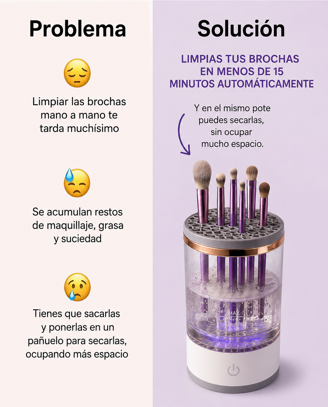 Limpiador de brochas de Maquillaje